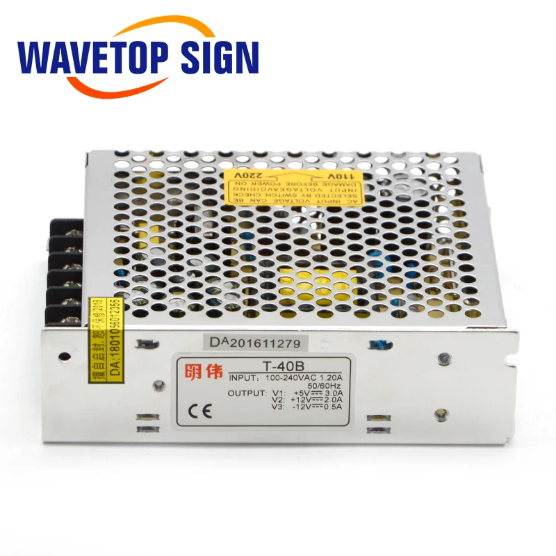MeanWell импульсный источник питания 5 В 3A T 40B 15 Вт Вход AC 110 220 для лазерной