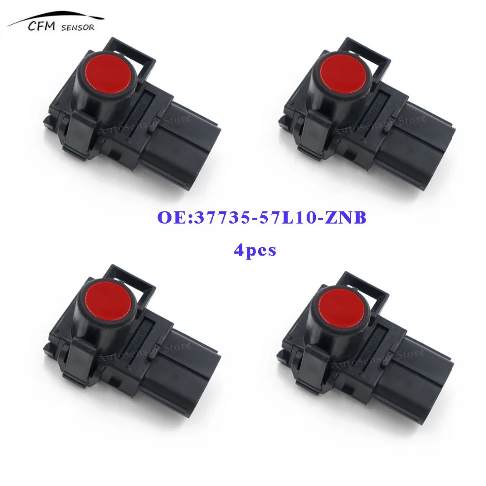 4pcs Red PDC Parking Sensor Reverse Assist 37735-57L10-ZNB for Toyota 188300-8290 image 2