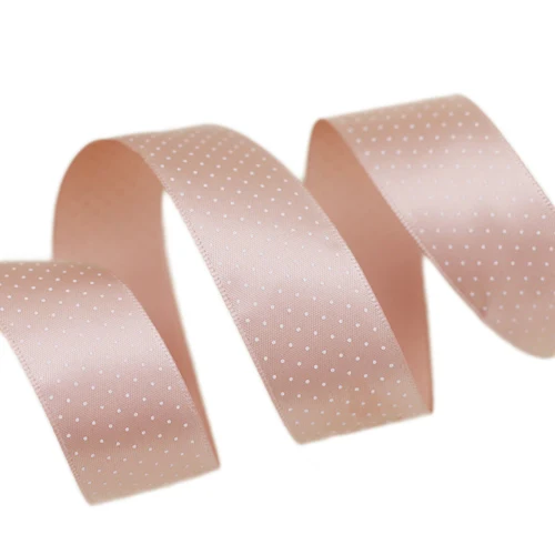 Атласная лента с принтом в горошек 25 мм 2 м/лот|ribbon love|satin ribbonprinted satin ribbon |