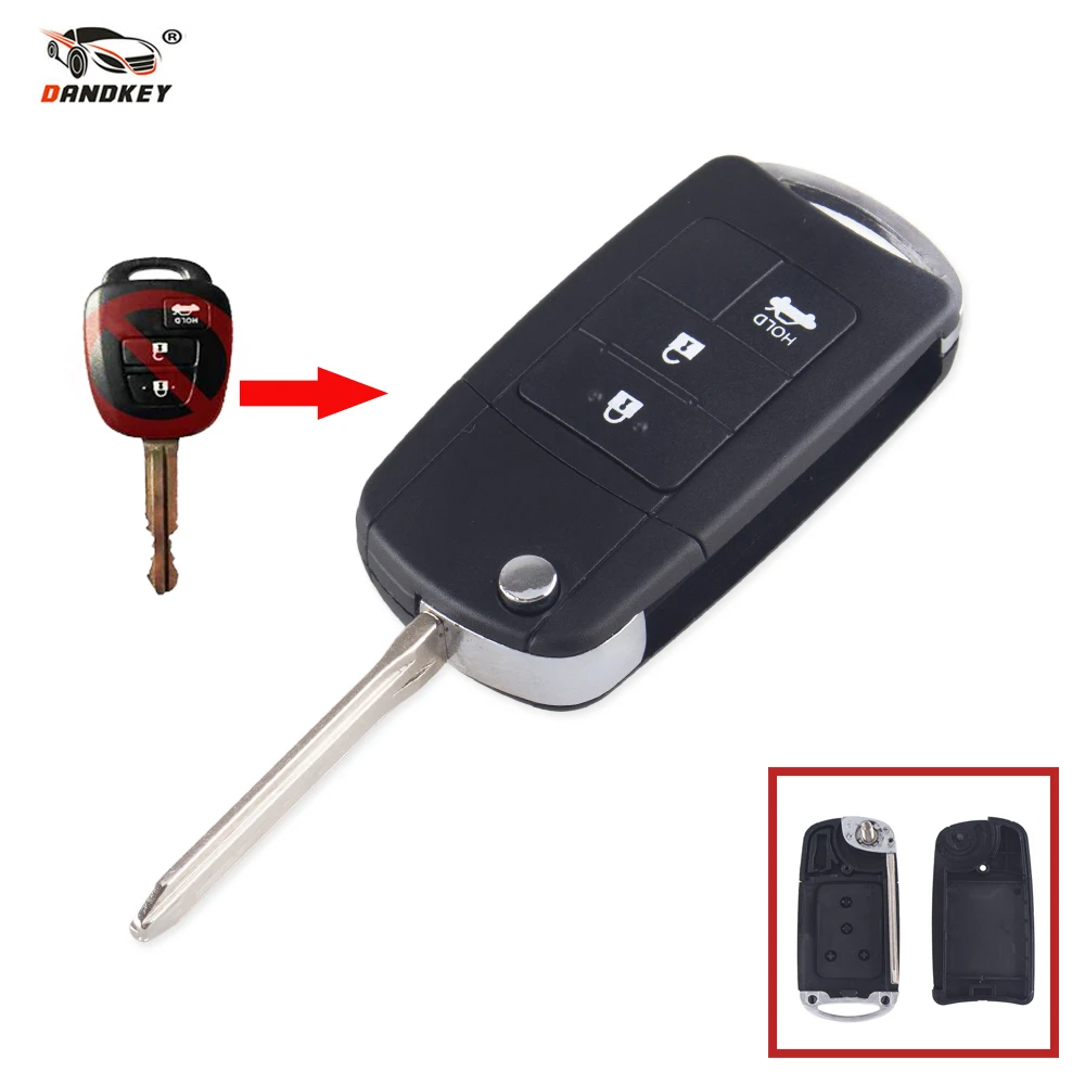 Dandkey 20x Remote Key Shell Fob 3 Buttons Replacement Modified Case For Toyota Camry RAV4 Corolla With TOY43 Blade | Автомобили и