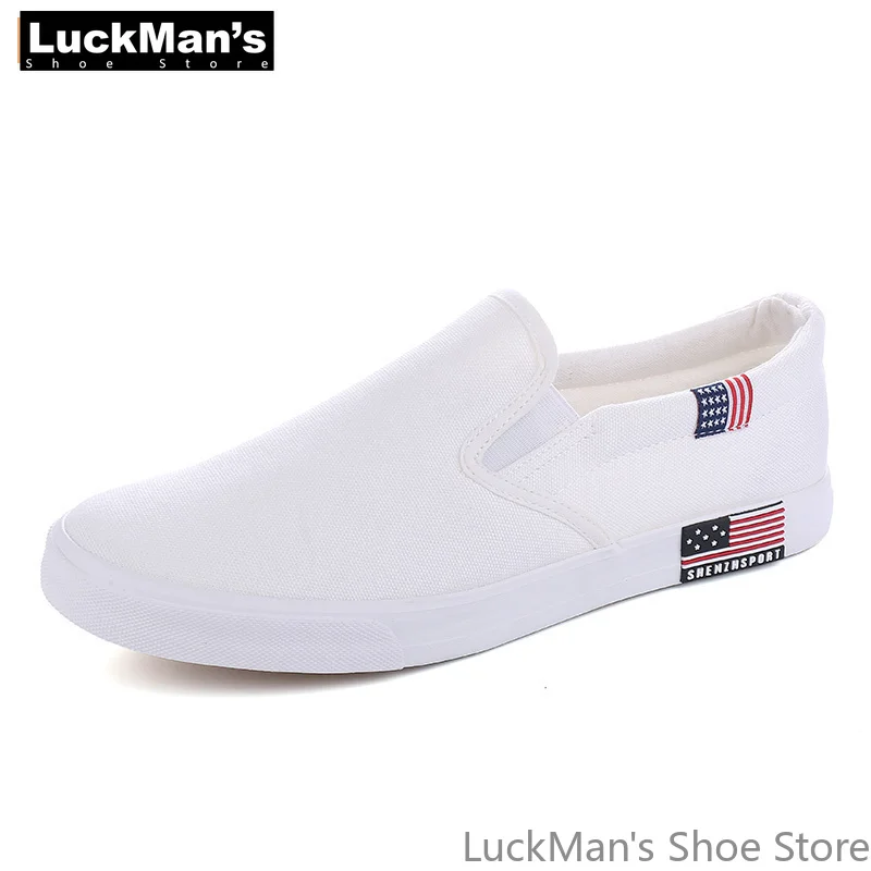 LuckMan Slip On Men Casual Shoes 2019 Spring Wholesale Fashion Mens Breathable Canvas Plus Size for | Обувь