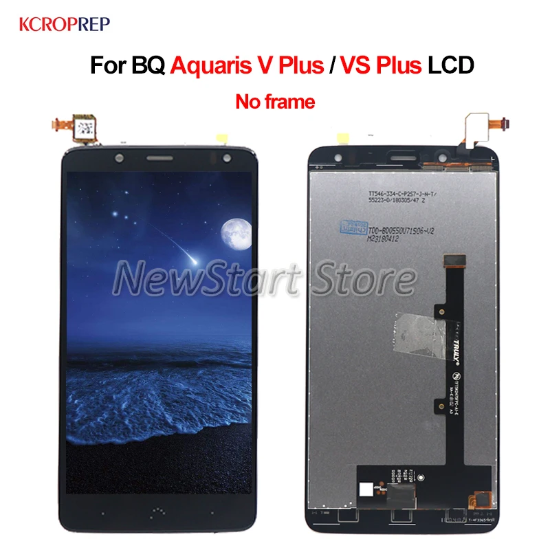 Без рамки для BQ Aquaris V Plus VS ЖК дисплей кодирующий преобразователь сенсорного