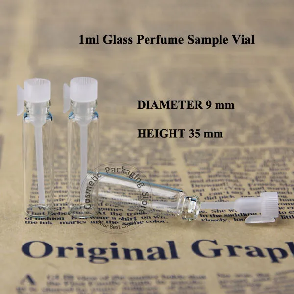 300 шт. оптовая продажа стеклянная фотография 1 мл мини-емкость 1/10 унций для