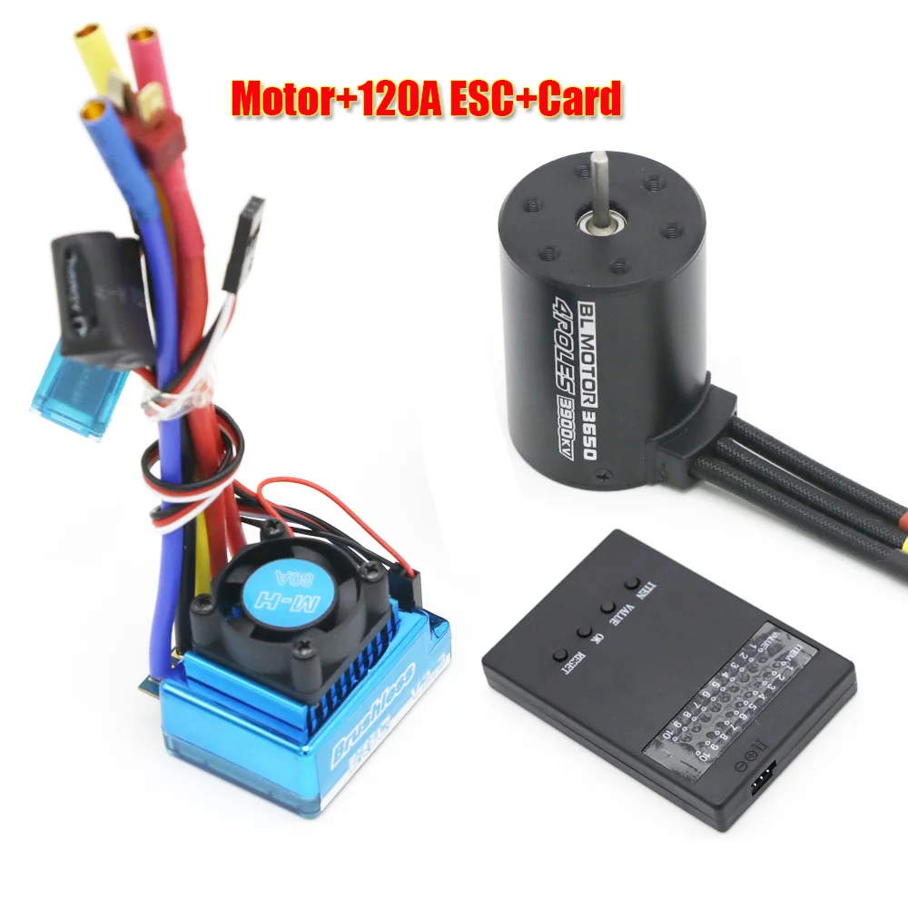 120A ESC Combo Водонепроницаемый 25A 35A 45A 60A 80A 120A ESC Бесщеточный Регулятор скорости для 1/8 1/10 1/12 RC автомобиль гусеничный RC лодка часть - Цвет: 120A ESC Combo
