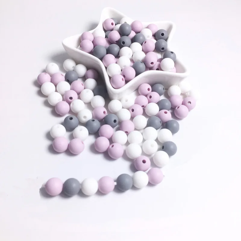 candy colors 10 50 шт силиконовые бусины 12 мм Экологичные сенсорные Прорезыватели для зубов ожерелье пищевого качества для мам для кормления DIY Ювелирные изделия Детские Прорезыватели для зубов - Цвет: candy colors 10