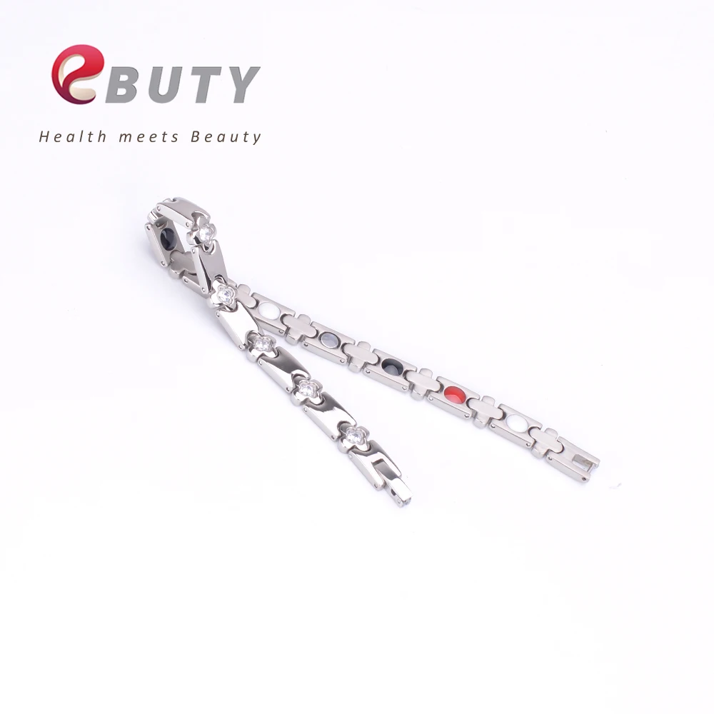 Женский браслет EBUTY с фианитами Ювелирное Украшение для лечения магнитных ионов