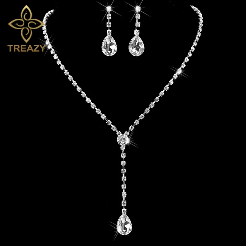 Комплект из колье и серёг серебристого цвета|necklace earring set|jewelry setsbridesmaid jewelry set |