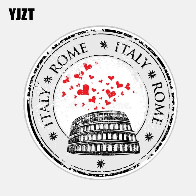 YJZT 12 9 см * Римский мотоцикл Roma Италия Наклейка на окно для шлема автомобиля 6