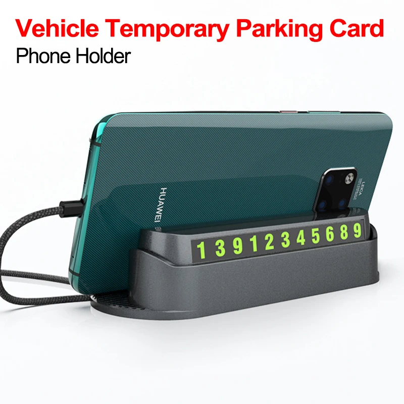 

Mobile Phone Sign With Mobile Phone Holder Car Temporary Parking Number Card Holder with Aromatherapy Function