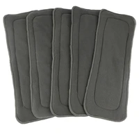 5pcslot 4 layers bamboo charcoal liner inserts for baby reusable diaper natural bamboo material washable cloth diaper