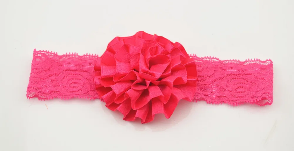 5 шт./лот модная красивая детская повязка для волос с цветами однотонная Милая