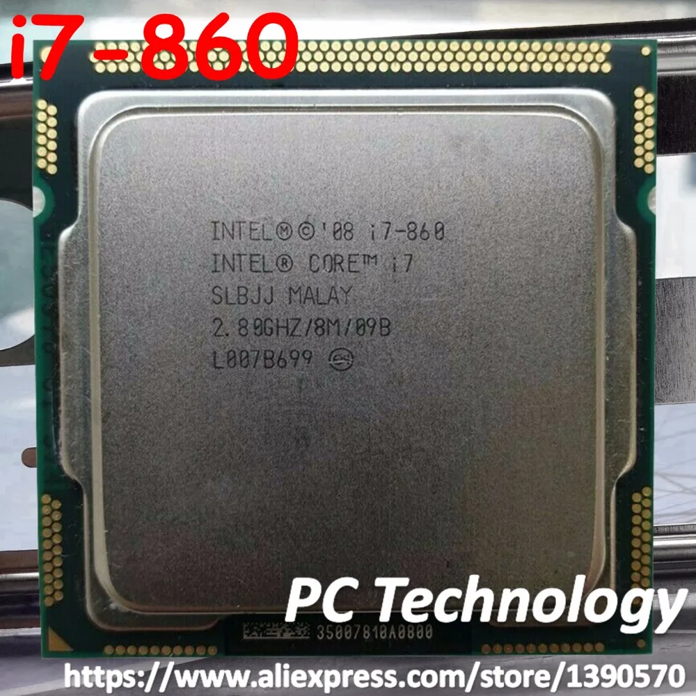 Оригинальный процессор Intel Core 2 80 ГГц 8 м четырехъядерный LGA1156 45 нм 95 Вт i7 860