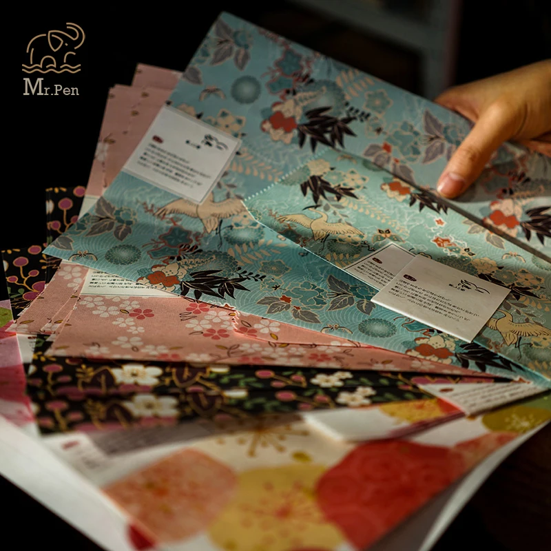 

Japanese Style 24pcs Letter Paper 12pcs Envelope Set Drawing Party Greeting Card School Scrapbooking Gifts Vintage Envelope