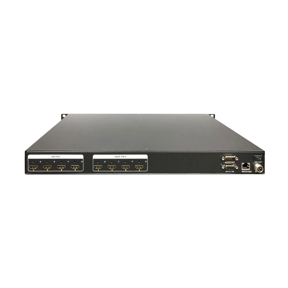 Исиви 4х4 матричный HDMI-переключатель со 4 входами и выходами на всех каналах, поддерживающий 4Kx2K@30Гц, 1080P3D@60Гц, HDCP 1.4, Blue-ray EDID включен.