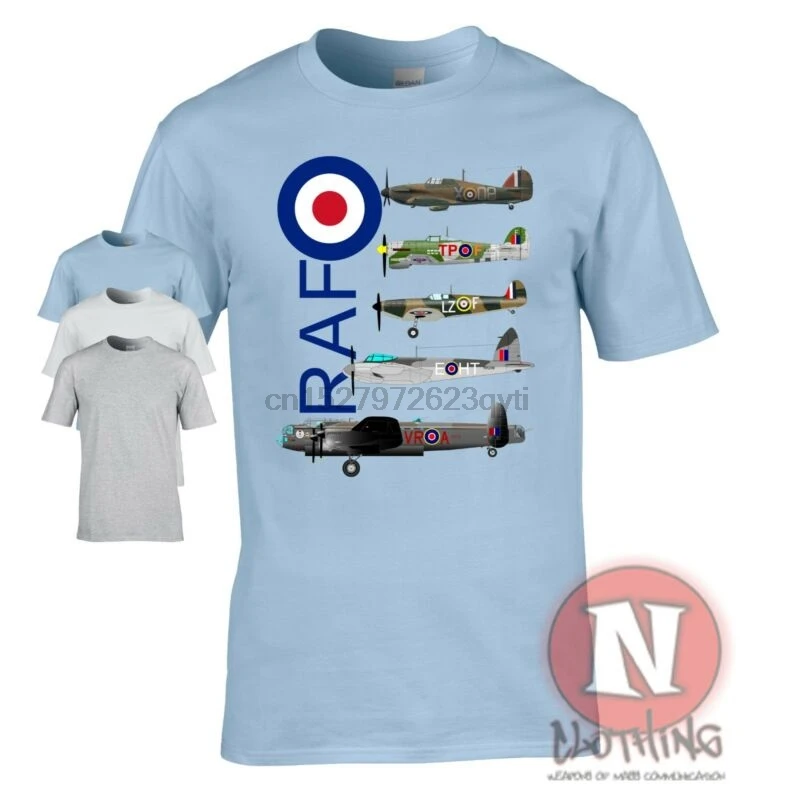 RAF WW2 футболка с самолётом Spitfire Lancaster Typhoon Hurricane Mosquito|Мужские футболки| |
