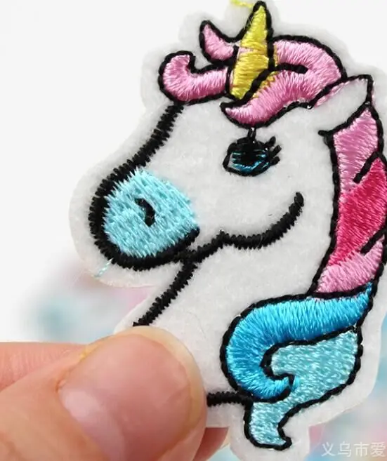 DZ 10PCS 4.6*3.3CMcomputerized embroidery cloth patches children's Unicorn Japanese cute wind DIY clothing accessorie | Дом и сад