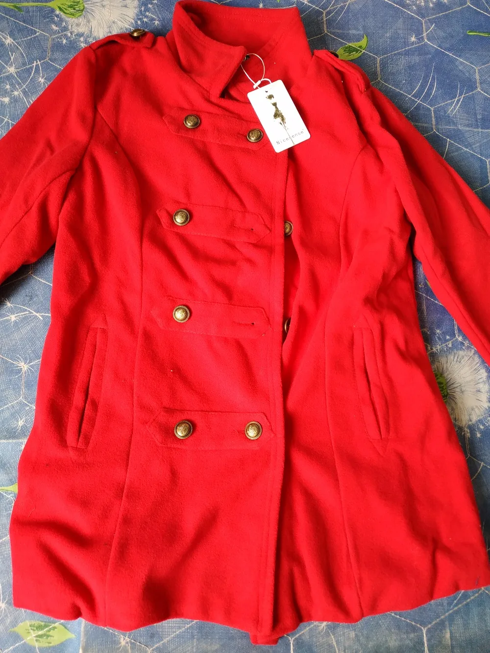 Женское пальто пончо nicesense красное манто для зимы 2018|manteau femme|female overcoatcasaco feminino |