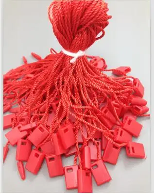 Red Поставка фабрики! пластиковые бирки для одежды с нейлоновая нить 1000 шт./упак - Цвет: Red