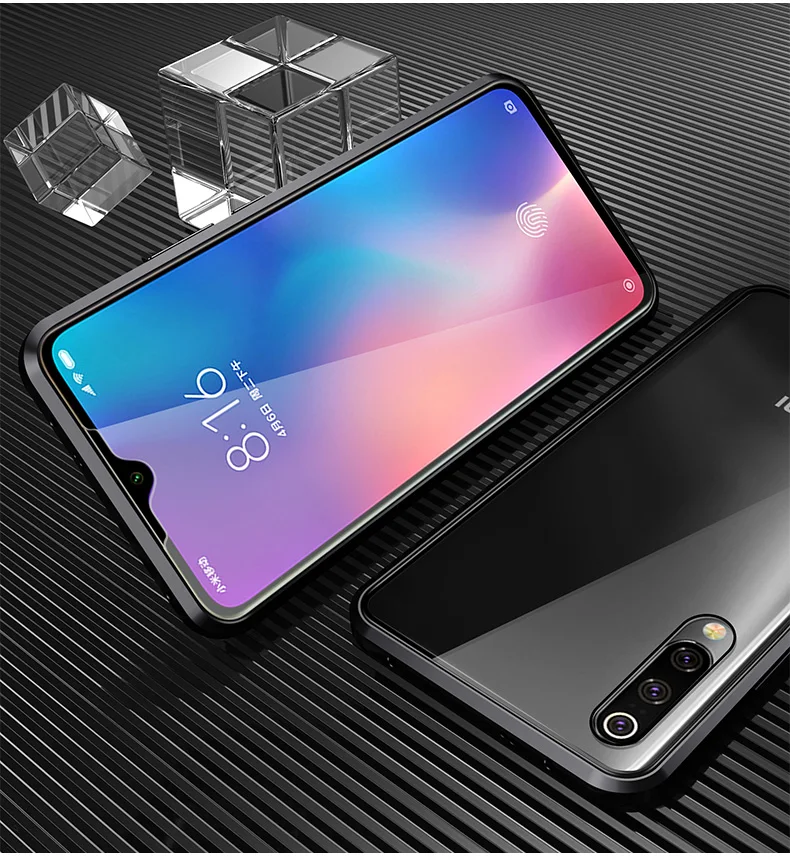 Металлический магнитный чехол для Vivo Oppo Realme X A9 F11 X23 X27 IQOO Reno двусторонний чехол из закаленного стекла на магните для сотового телефона s