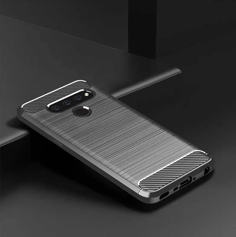 For LG K50S V50 ThinQ case Free shipping. Military drop metal brushed TPU soft cover for fundas |