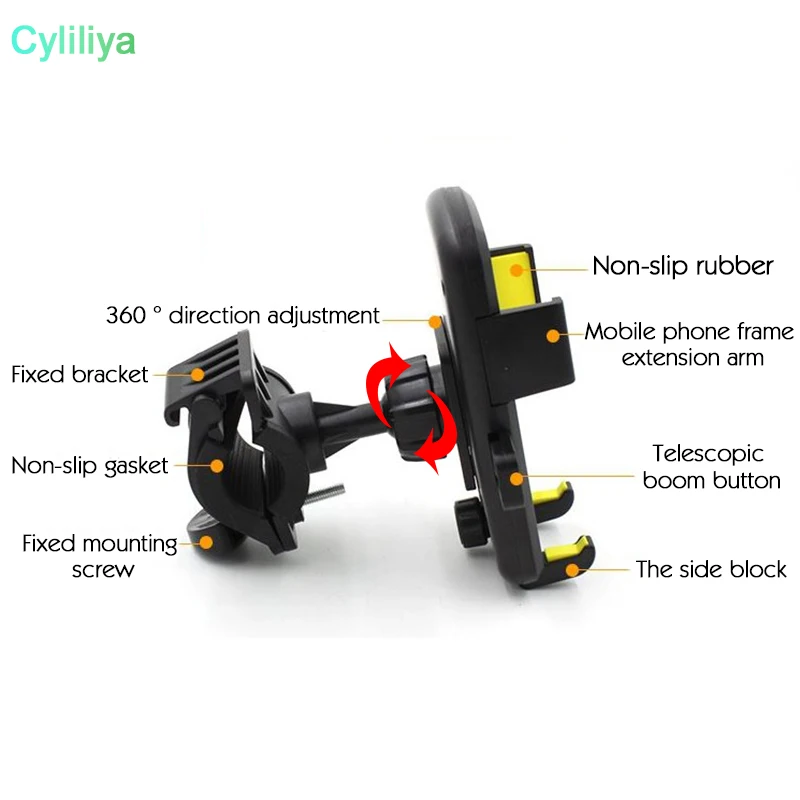 200 шт. универсальный велосипедный держатель для телефона стойка велосипеда зажим