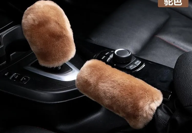 Универсальная ручка переключения передач 1 комплект 2 см Натуральная Овечья