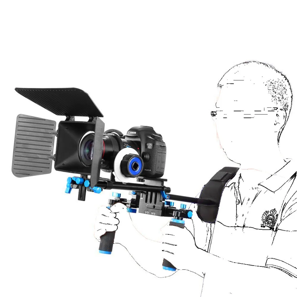 3in1 профессиональных DSLR Камера Rig плечевая стабилизатор системы Kit + Приборы