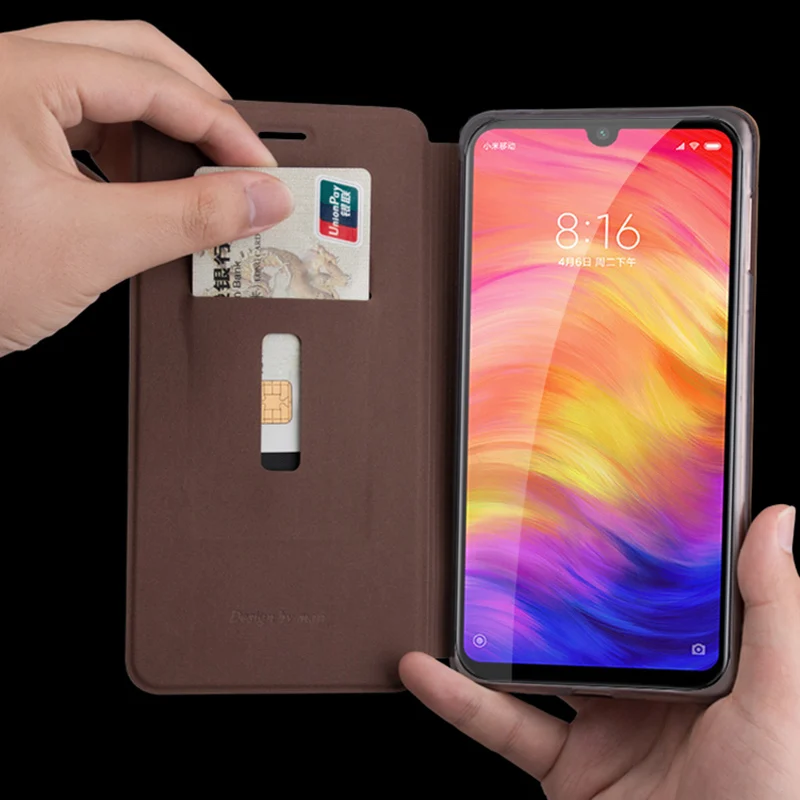 Оригинальный MOFI Xiaomi Redmi Note 7 Чехол 6 3 дюймов с подставкой и откидной крышкой в