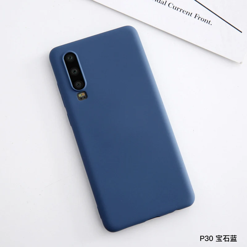 Роскошный жидкий силиконовый чехол для huawei P30 Pro P20 Lite P10 Plus P smart honor 10 9 mate 20 Lite 10 Pro Y9 - Цвет: Синий