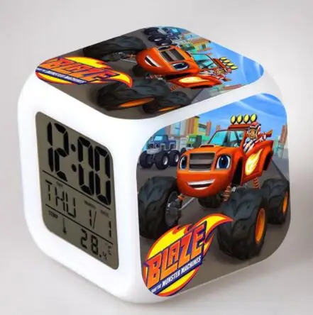Цифровые часы Blaze and the Monster machine со светодиодный Ной подсветкой и будильником