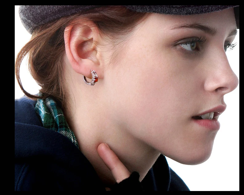 Чистый 925 пробы Серебряные серьги модные панк Jewelry серьги стержня для Для мужчин и Для женщин специальный подарок 1256
