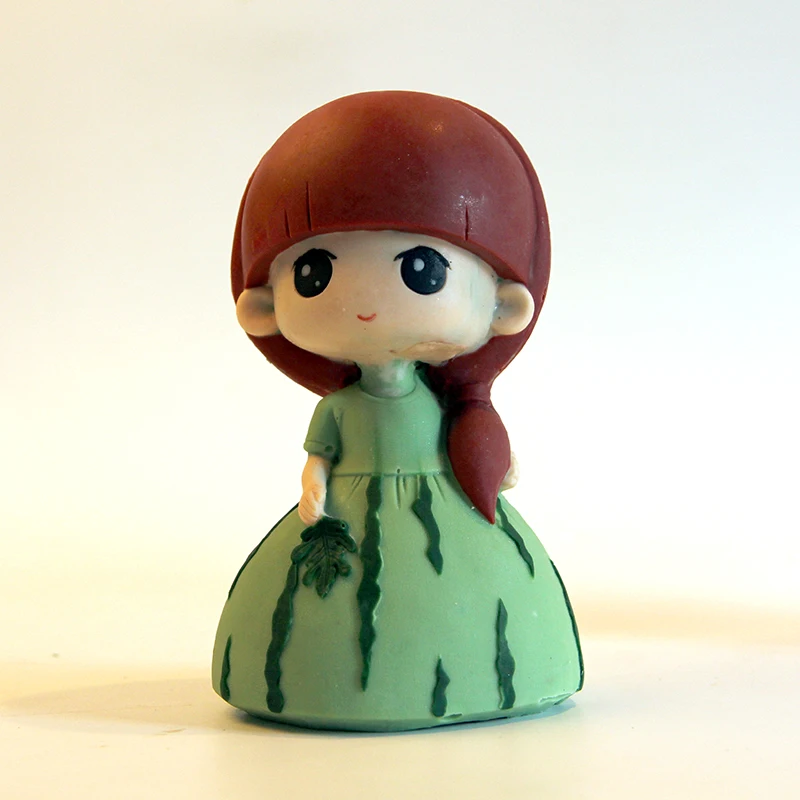 Molde do Bolo do Silicone Artesanato de Barro de Resina de Chocolate Mousse Melancia Menina Creme Projeto Gelo Ferramenta Artesanal Faça Você Mesmo Vela Sabão Molde 3d