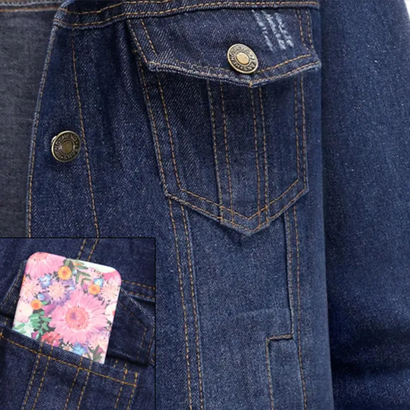 

Nice Plus Size 4XL Autumn Women Denim Jacket Long Sleeve Short Coat Jeans Jackets Outwear Tops Coats H8