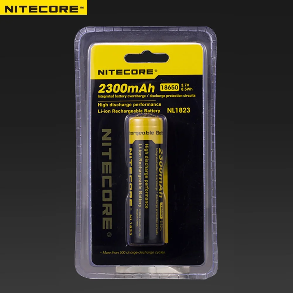 Перезаряжаемый литий ионный аккумулятор Nitecore NL1823 (NL183) 18650 2300 мАч 3 7 в Втч высокое