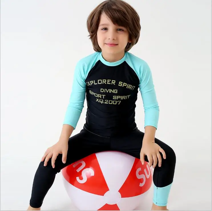 Новинка 2017 года купальник из двух частей для мальчиков купальный костюм Пляжная