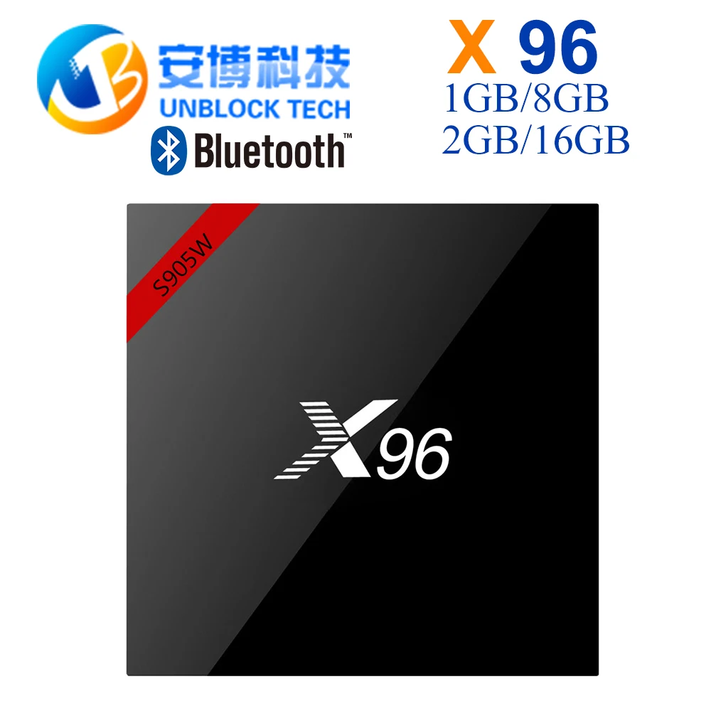 UNBLOCKTECH X96 Мини Android 7 1 ТВ коробка 2 Гб 16 Amlogic S905W 4 ядра ГГц Wi-Fi медиаплеер IP Smart BOX ГБ 8