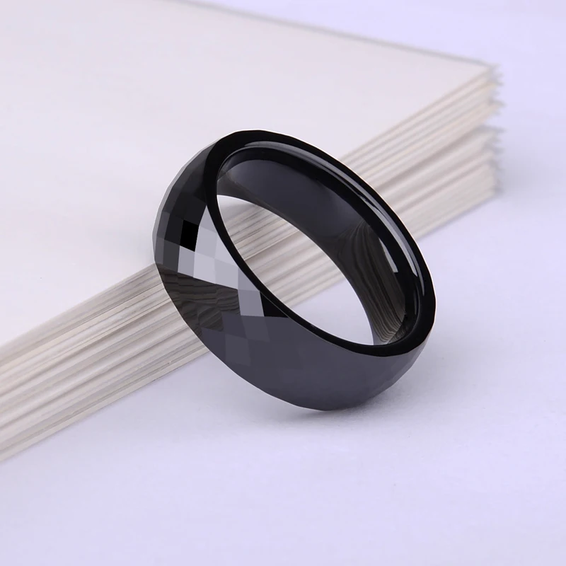 Модные мужские ювелирные кольца черные высокотехнологичные керамические 4 мм/7