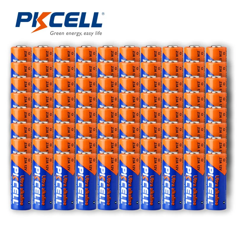 96 шт. батарейка PKCELL 23A 12 В L1028 MN21 V23GA VR21 A23 суперщелочная сухая батарея для дверного
