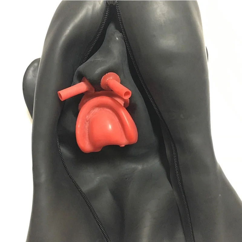 3D латексная маска с красным Teetch трубка для носа анатомическая резиновая капюшон