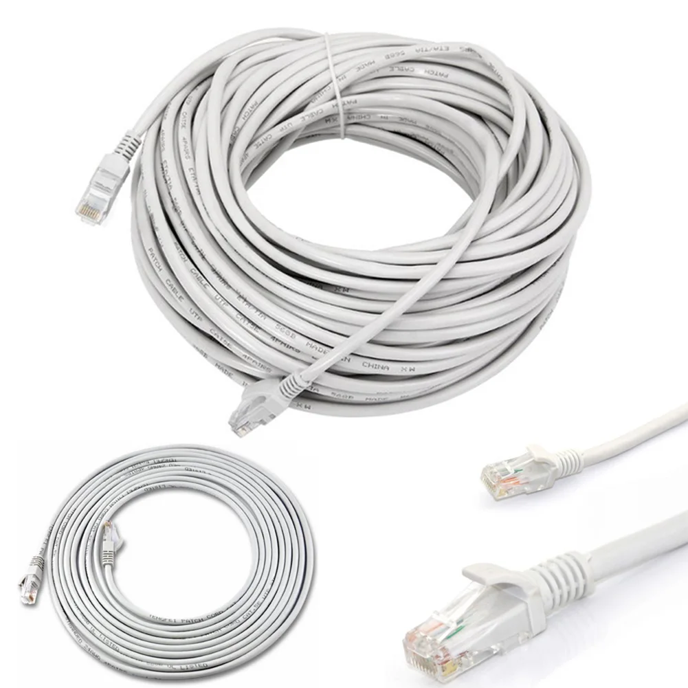 30 м CAT5 сети Ethernet LAN кабель серый UTP патч маршрутизатор Одежда высшего Качества