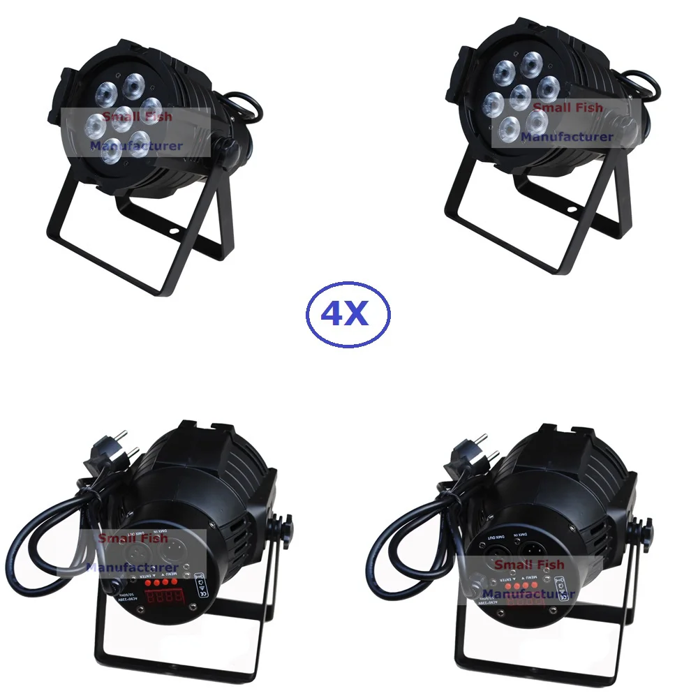 4xlot распродажа 2019 Led Par Can 7x10W RGBW 4IN1 Quad Color Mini DMX Light высокая мощность DJ Disco