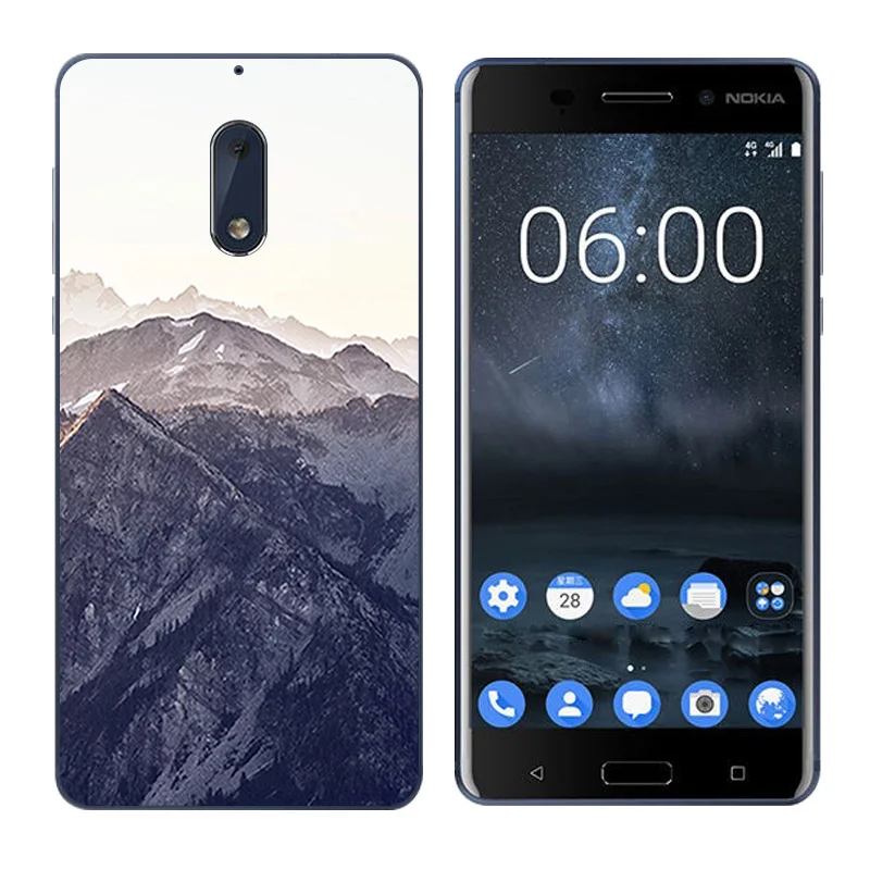 Чехол для Nokia 6 чехол силиконовый с принтом "диск" задняя крышка телефона Nokia6 5