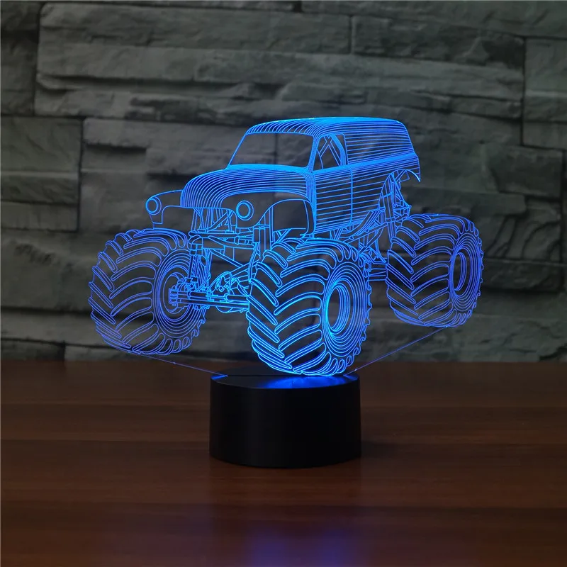 [Seven Neon] Бесплатная доставка Акриловая настольная лампа для грузовика земля 7