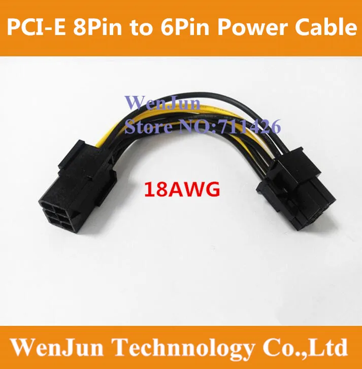 Адаптер питания PCI Express 6 pin-8 pin, 500 шт., кабель PCIE 6pin-8pin для видеокарты GTX260 GTX 280
