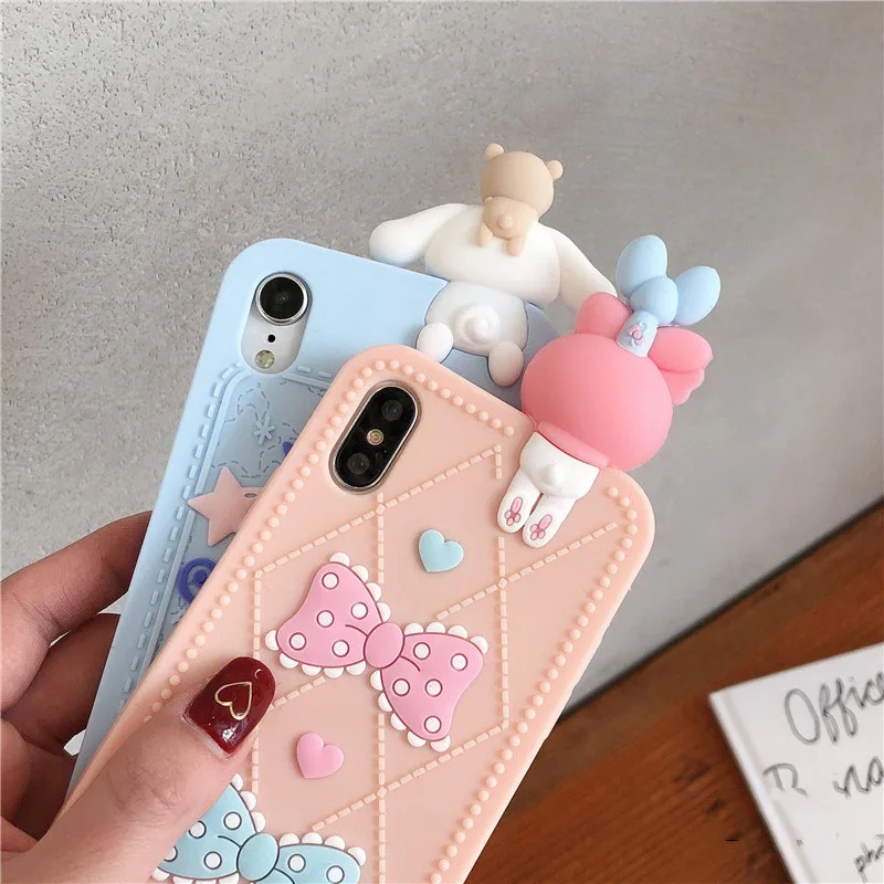 Мультяшный чехол для телефона iPhone 6 6S 7 8 Plus XS Max XR X милый 3D собачий матовый
