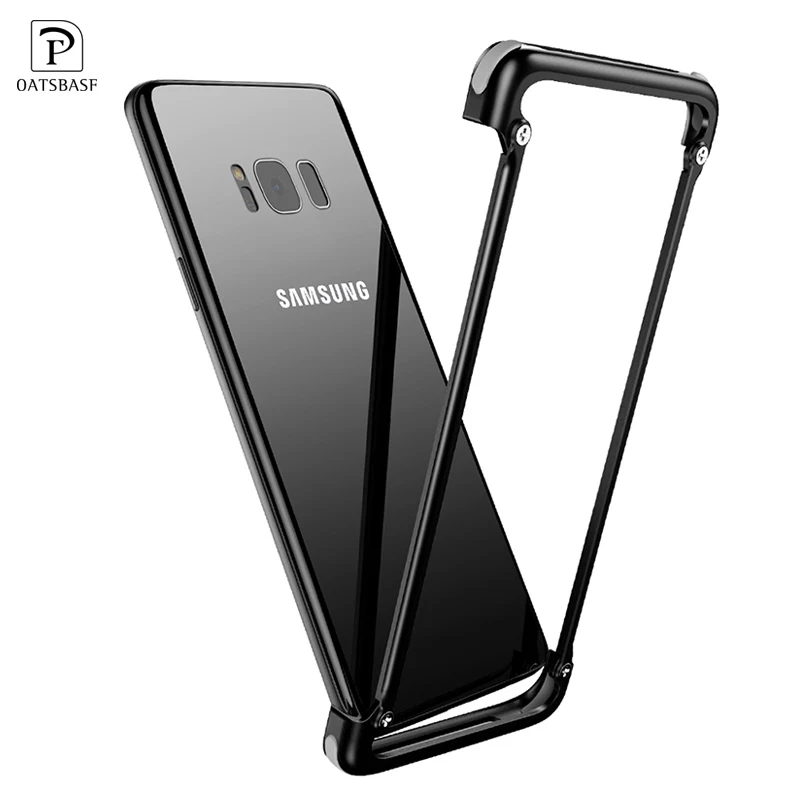 OATSBASF Роскошный чехол безопасности металлический защитный для Samsung Galaxy S8 lite