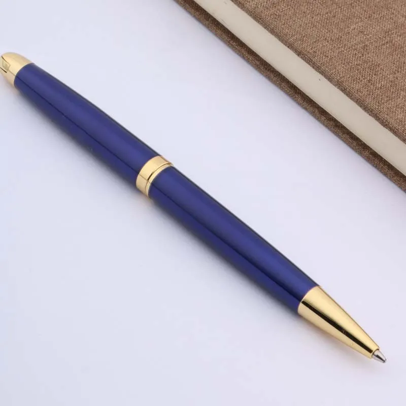 Роскошная синяя тонкая фоторучка JINHAO 9009 Золотая офисные и школьные