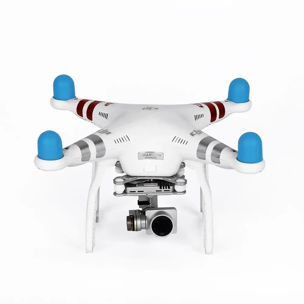 Синий 4 шт. крышка двигателя мягкий силиконовый защитный чехол для DJI Phantom 3 4 Drone 3A 3P SE Advanced Pro двигатель пыленепроницаемый транспортный протектор - Цвет: Синий