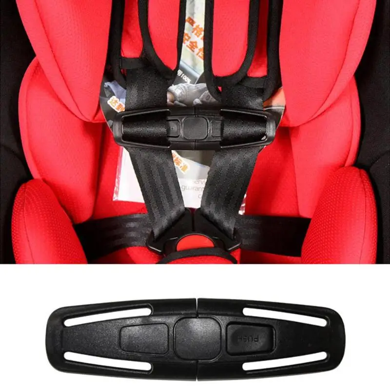 

Durable Black Baby Safety Seat Strap Belt Harness Chest Clip Seat Safety Buckle