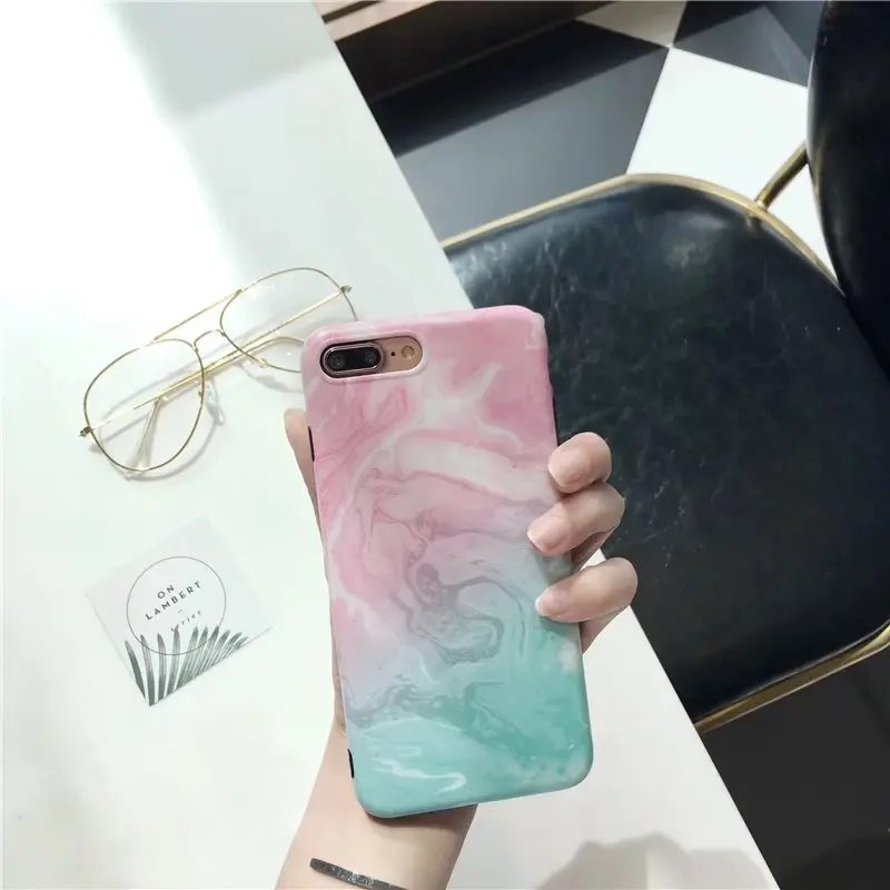 Для iPhone 6 S Чехол 3D новые модные роскошные Дизайн Мрамор Мягкий силиконовый чехол
